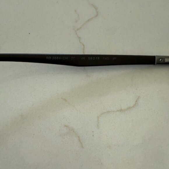 Ray-Ban RB3684-CH 001/AN 58 18 Chromance Polarized Sunglasses Gold - Picture 5 of 10